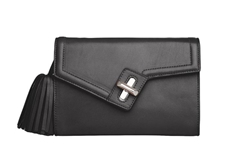 Milck Clutch  Classic with Removable Tassel -Black