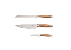 3pc. Knife Set - Olive Wood