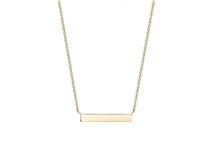 Essentials Gold Horizontal Bar Necklace