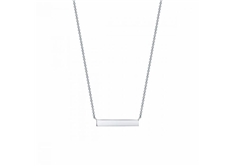 Essentials Silver Horizontal Bar Necklace