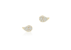 Pétale Gold and Diamond Stud Earrings