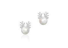 Essentials Pearl Reindeer Stud Earrings