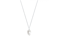 Bee Chic Lg. Baroque Pearl and Silver Pendant