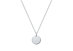 Essentials Polished Silver Disc Pendant