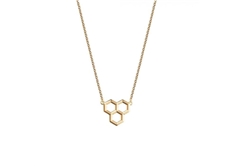 Bee Chic Gold Hexagons Pendant