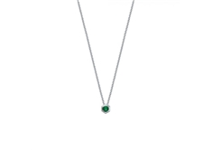 Bee Chic Emerald and Silver Pendant