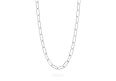 Essentials Large Silver Cable Chain Necklace
