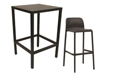 Cube 80 5pc. Bar Height Table Set - Antracite
