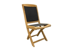 Jakarta Folding Side Chair - Teak/Black