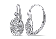 1/8 CT Diamond Fashion Earrings in Silver