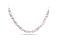 6.5-7mm Freshwater Cultured Pearl Necklace in Silver