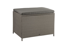Ferrara Wicker KD Deck Box w/ cushion - Grey