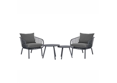 Balcony Collection 3pc. Chat Set - Black