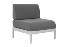 Leaf Modular Armless Chair - Grey