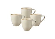0.35L Minimalist Mugs (Set of 4) - Meringue